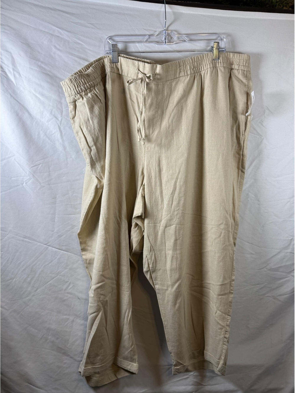 Old Navy Plus Size 4X Beige Linen Blend Pants